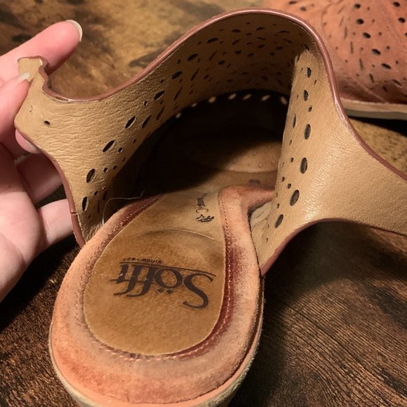 Sofft Alyse Slingback Cutout Booties, Ankle Boots, SlipOn, 7M, Rust Orange - Picture 7 of 10